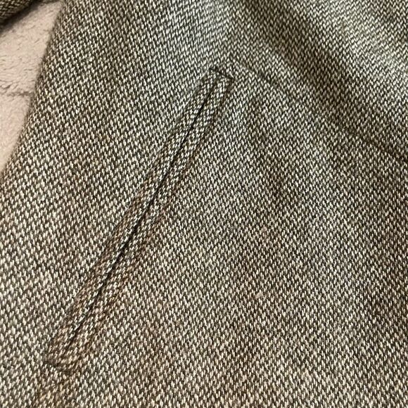 Women's Vtg Evan Picone Green Herringbone Tweed Jacket Coat Size 10 - Picture 6 of 16